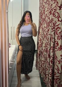 Midi Striped Skirt