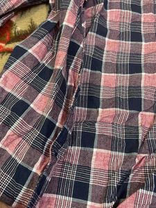Pink Plaid Flannel Shirt