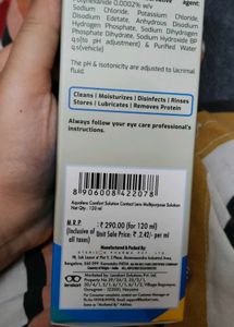 Aqualens Contact Lens Solution