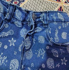 Babyhug Mid Thigh  Blue Shorts