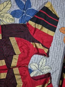 Elegant Striped Saree