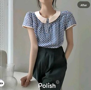 New With Tag Korean Vintage Cute Dotted Top