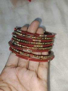 Red & Gold Bangle Set