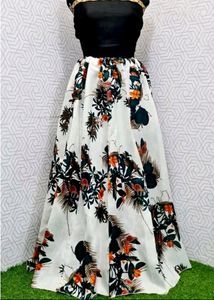 Lehnga  Party And Navratri 🌱 Pretty Green Floral