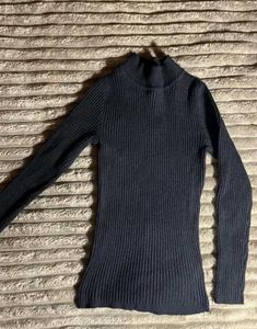 Stylish Black Mock Neck Top (free delivery)