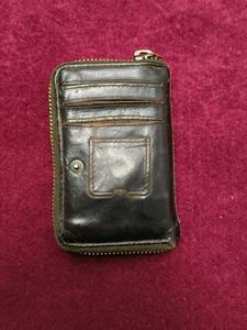 Vintage Leather Zip Wallet