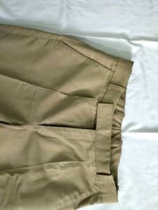 Beige Casual Pants