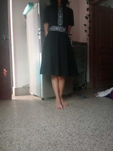 Black Lace Detailed Dress
