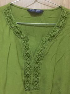 Green Embroidered Top