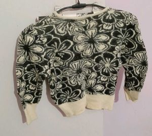 Floral YSL Crop Sweater
