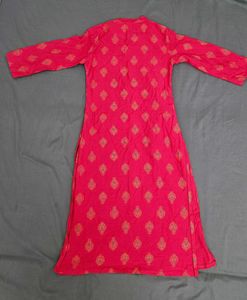 Preloved Pink Printed Kurta