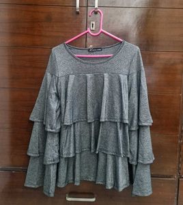 Metallic Partywear Ruffled Top!