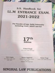 LL.M. Entrance Exam Handbook