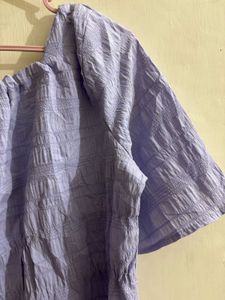 lavender peplum top
