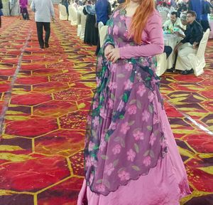 Satin Full Flair Gown 2pc