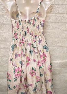 Floral Print Spaghetti Dress Medium Size