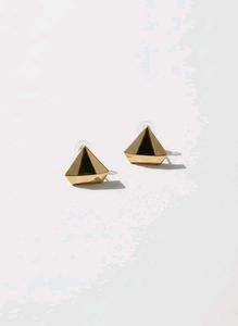 Geometric Pyramid Anti Tarnish Stud Earrings