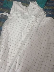 White Checkered Dress