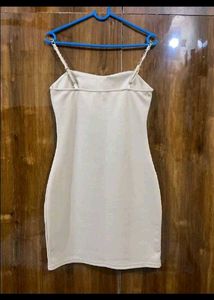 Apricot Bodycon With Chain Straps