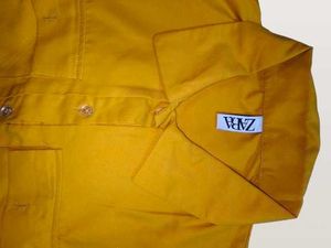 Zara Mustard Yellow Crop Shirt