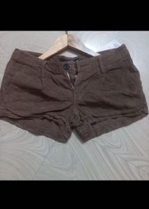 Brown Casual Shorts
