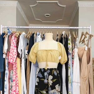 Yellow Puff Sleeve Crop Top