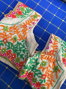 Pink &amp; White Leheriya Saree
