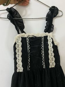 Highly Branded Black Lace Dress