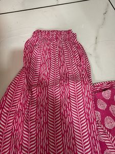Pink Printed Kurta Set