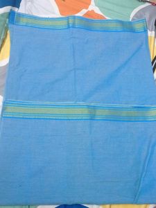 New Cotton Sky blue Colour Material (Unused)
