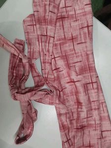 Pink Checkered Tie Top