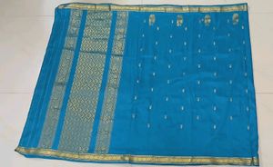 Peacock Green art Silk Saree