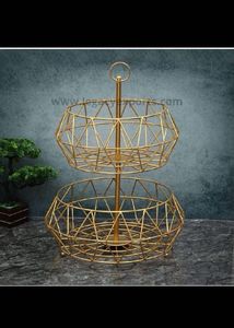 Two Tiered Basket Stand