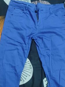 Blue Slim Fit Trousers