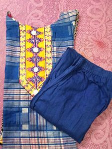 Blue Kurta With Bottom 💫