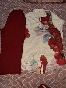 Floral Print Shirt &amp; Pants Set