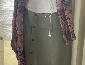 Midi Sage Skirt