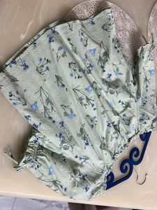 Pista Green Off Shoulder Top
