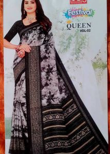 Elegant Floral Print Saree