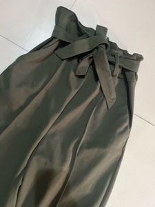 Olive Green Wide Leg Pants