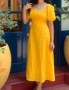 Yellow Midi Summer Dress