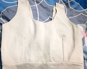 Cream Crop Tank Top Totally New