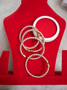 Twisted Bangle Bracelet Silver Ragi Mix