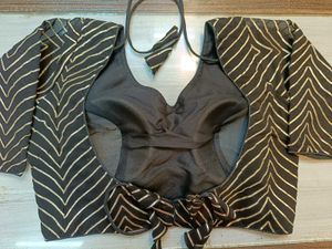 Black Gottapatti Blouse