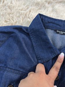 CROP DENIM SHIRT