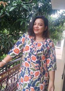 Blue Kashmiri Cotton Kurti