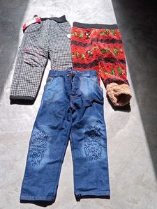 Kids Two Legins Onw Jeans