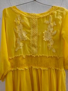Yellow Embroidered Dress
