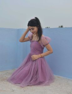 Lavender Tulle Midi Dress