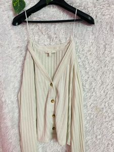 Button Cream Top